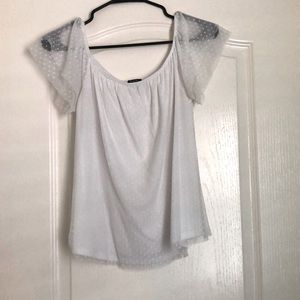 White Polkadot Blouse